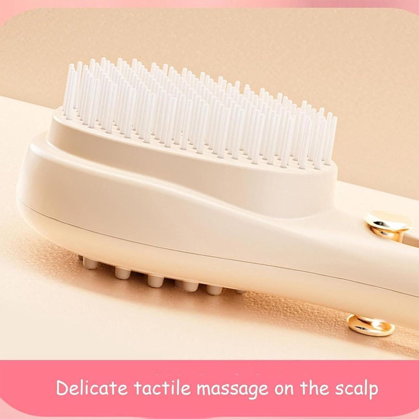 Retractable Hair Brush with Self-Cleaning Bristles - Ergonomic Handle, Anti-Static, Telescopic Design for All Hair Types and Wigs, One-Click Cleaning Hair Comb for Women and Men