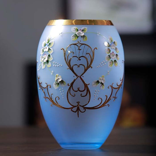 Bohemia Crystalite Handcrafted Flower Vase - Elegance in Every Detail