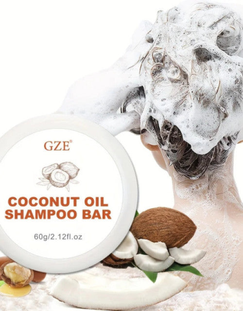 GZE Coconut Oil Shampoo Bar, Moisturizing Bar Shampoo for Dry Hair (Pack of 2)