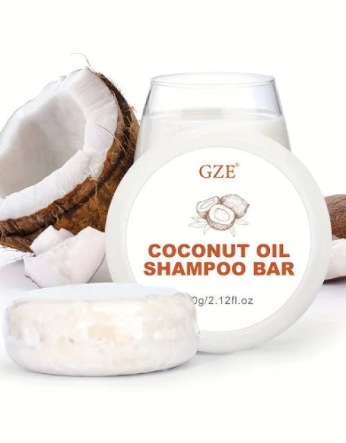 GZE Coconut Oil Shampoo Bar, Moisturizing Bar Shampoo for Dry Hair (Pack of 2)